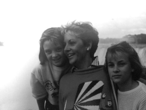 Me emma and Mum b&amp;w